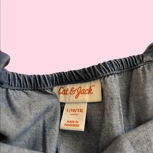 Girl's jumpsuit 100% cotton.  Cat & Jack brand size L (10/12) BLUE color.